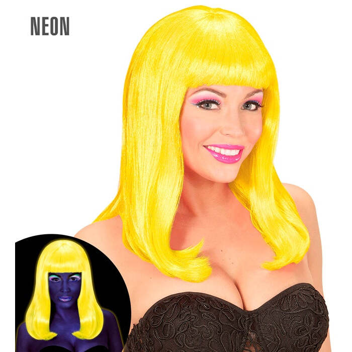 Neon Yellow Patsy Wig In Polybag