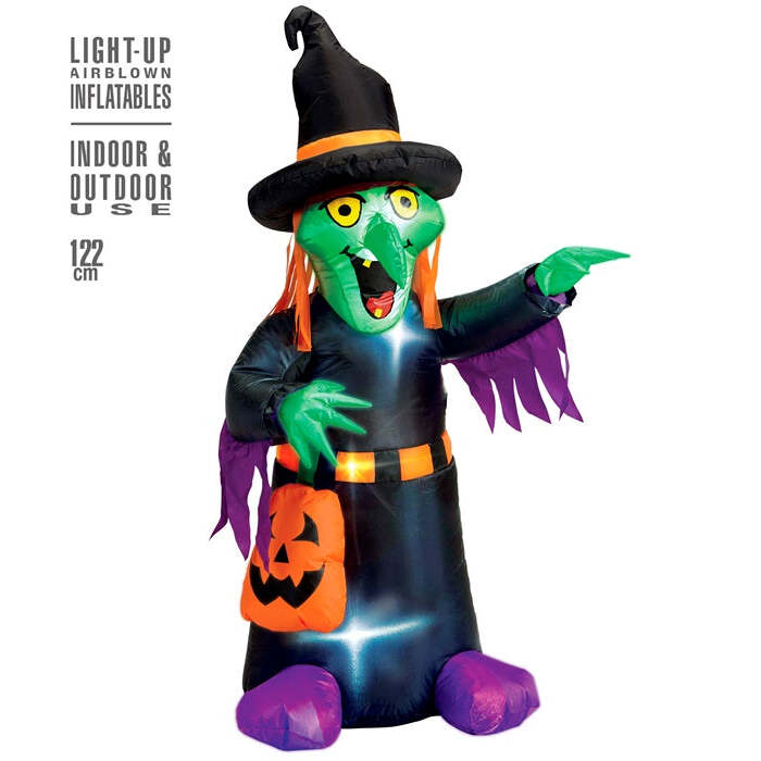 Light-Up Airblown Inflatable Witch 122 Cm