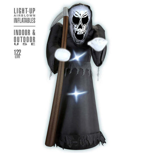 Light-Up Airblown Inflatable Grim Reaper 122 Cm