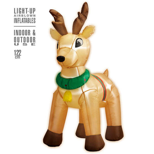 Light-Up Airblown Inflatable Reindeer 122 Cm