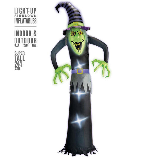 Light-Up Airblown Inflatable Witch 244 Cm