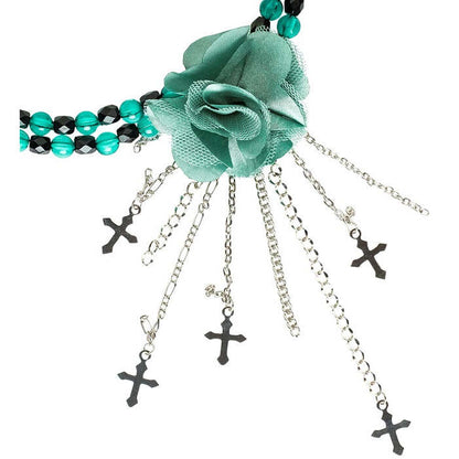 Green Gothic Flower Choker