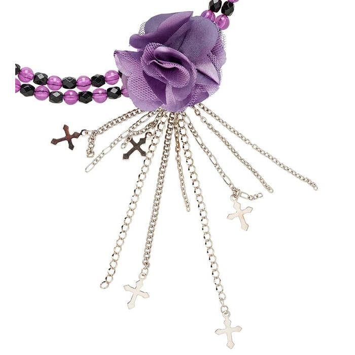 Purple Gothic Flower Choker