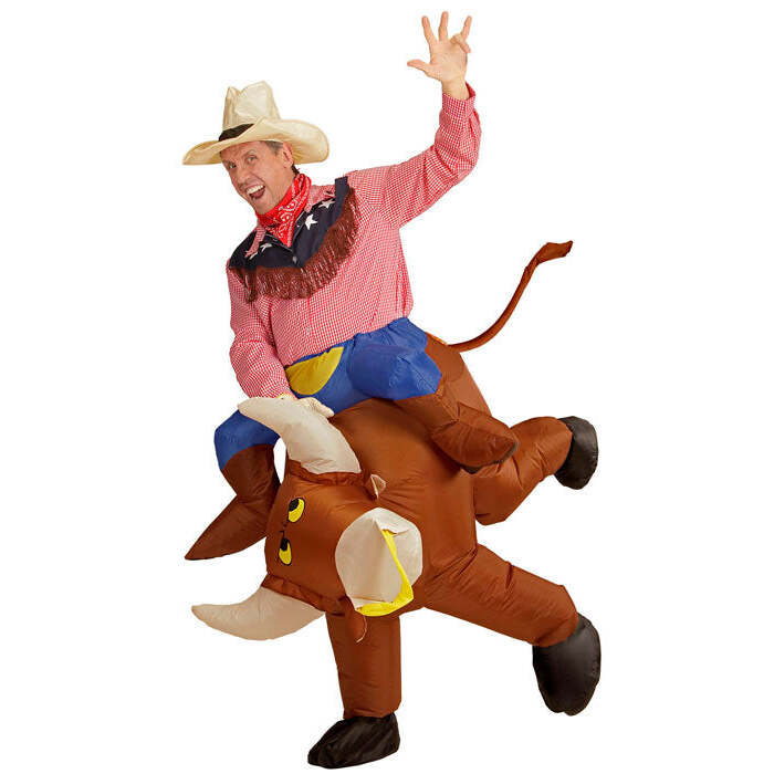 Raging Bull  Airblown Inflatable Costume, Hat  