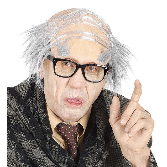 Old Man Comb Over Headpiece With Eyebrows