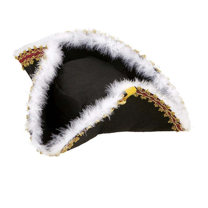 Felt Tricorns With Marabou Trim