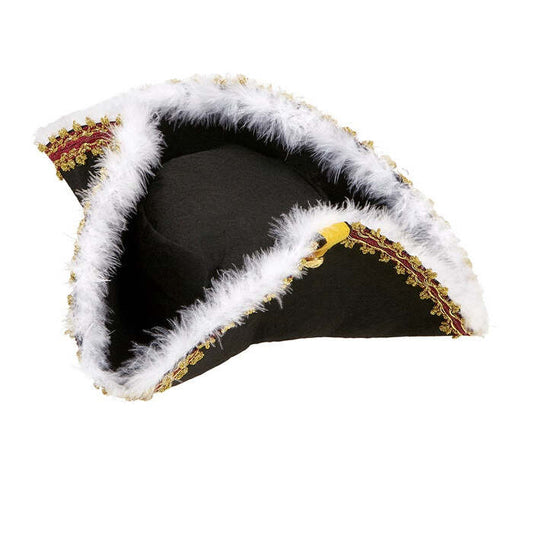 Felt Tricorns With Marabou Trim