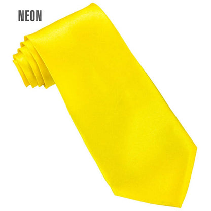 Satin Neon Yellow Tie