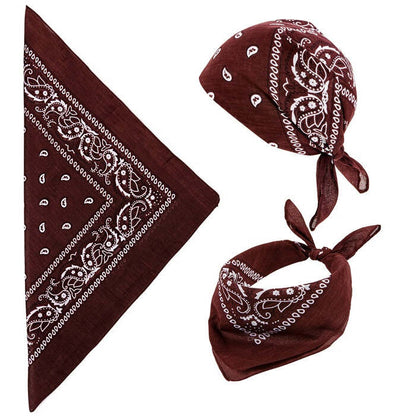 Brown Bandana 55X55 Cm - 100% Cotton