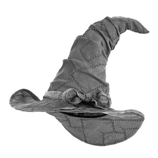 Suedelook Wizard/Witch Hat - Light Grey Color