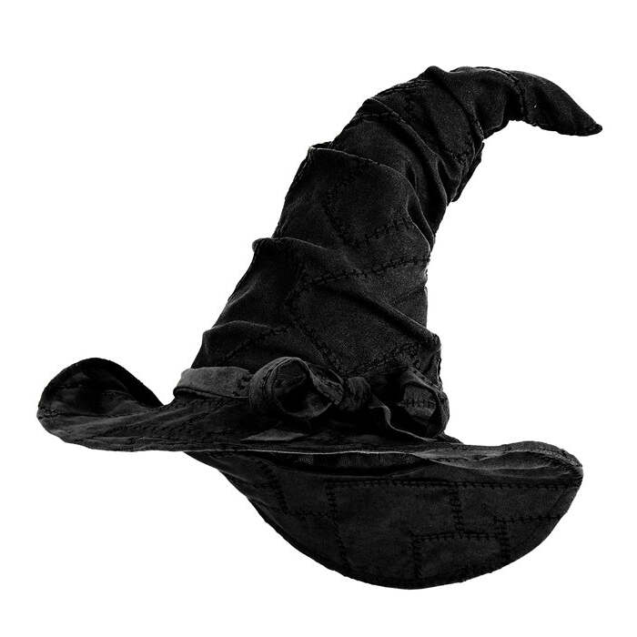 Suedelook Wizard/Witch Hat Black Color
