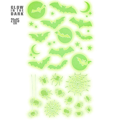 Glow In The Dark Halloween Decor Stickers 21X15 Cm