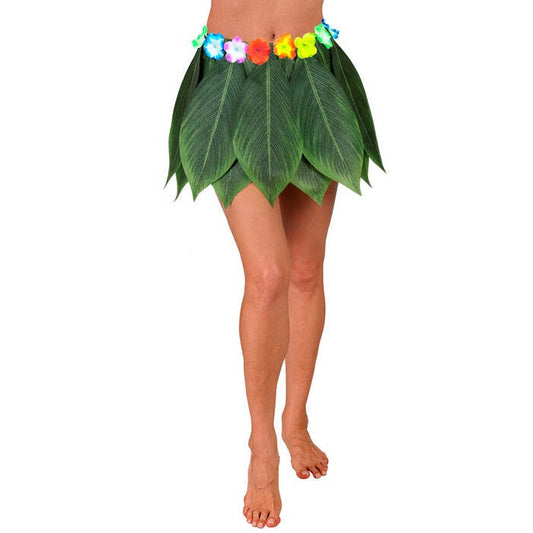 Banana Leaf Skirt With Flower Belt