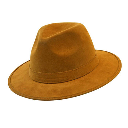 Hat Fedora Vintage Suede Brown