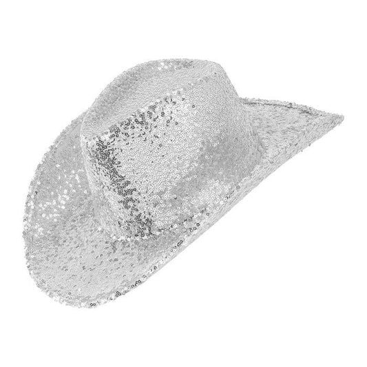 Hat Cowboy Sequin Silver