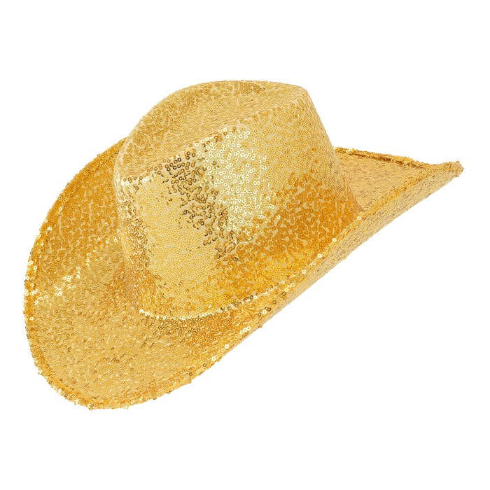 Hat Cowboy Sequin Gold