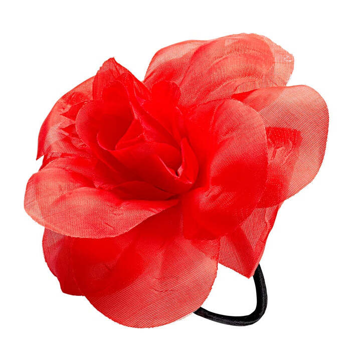 Red Flower Hair Tie