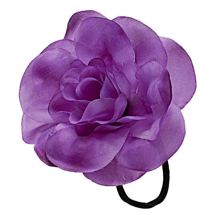 Purple Flower Hair Tie