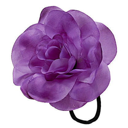 Purple Flower Hair Tie