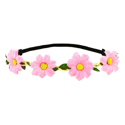 Headband Flowers Pink 