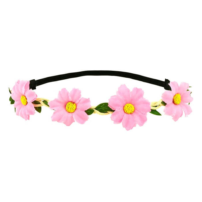 Headband Flowers Pink 