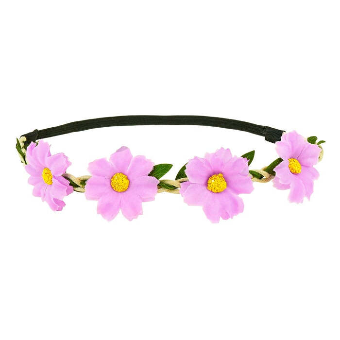 Headband Flowers Purple 