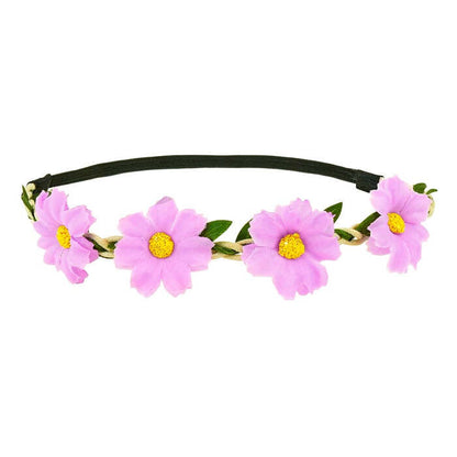 Headband Flowers Purple 
