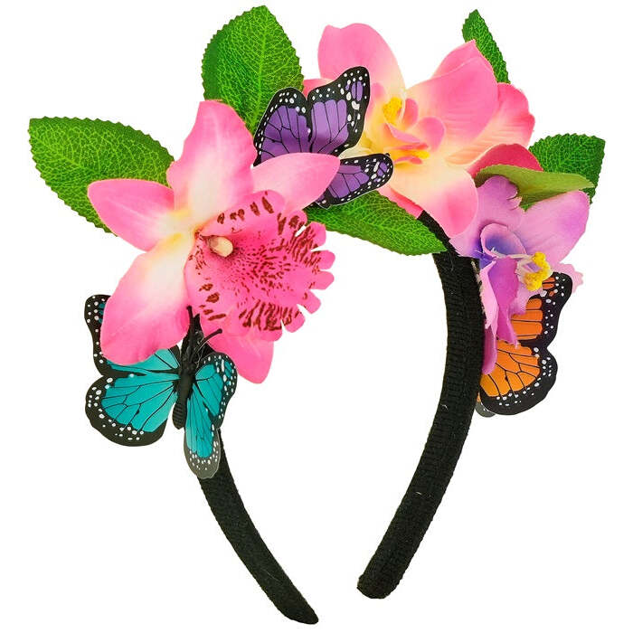 Headpiece Flowers &amp; Butterflies 