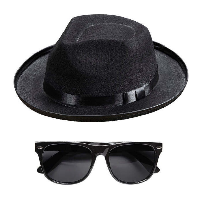 Blues Man  Hat, Glasses 