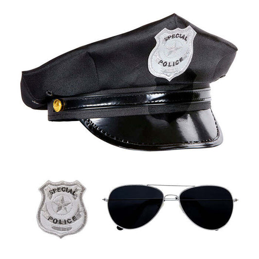 Police Officer Set  Hat, Glasses, Badge 