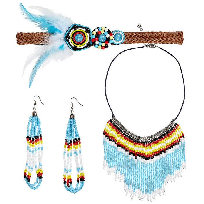 Indian  Headband, Earrings, Necklace 