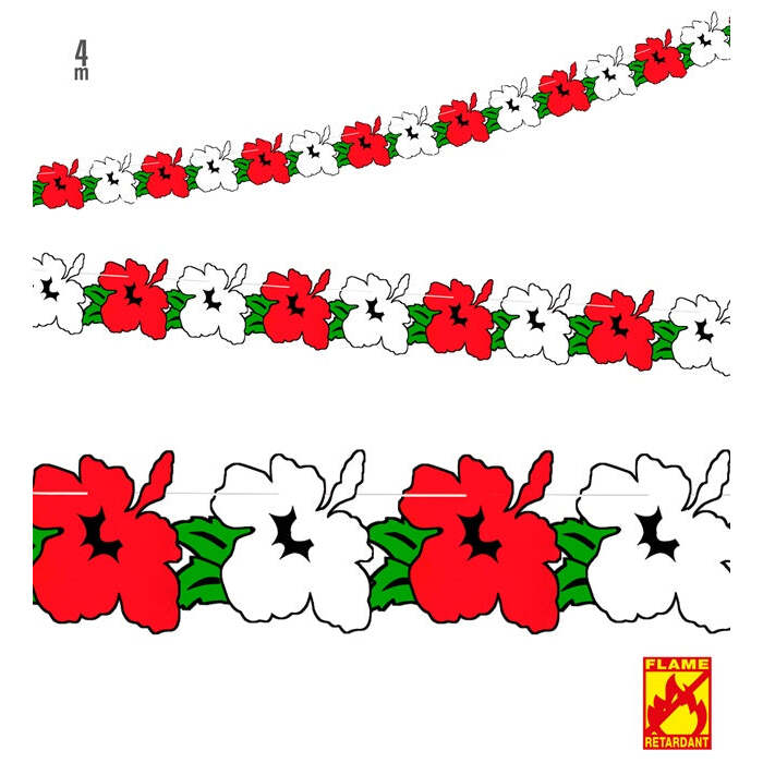 Orchid Paper Garland 4 M - Flame Retardant