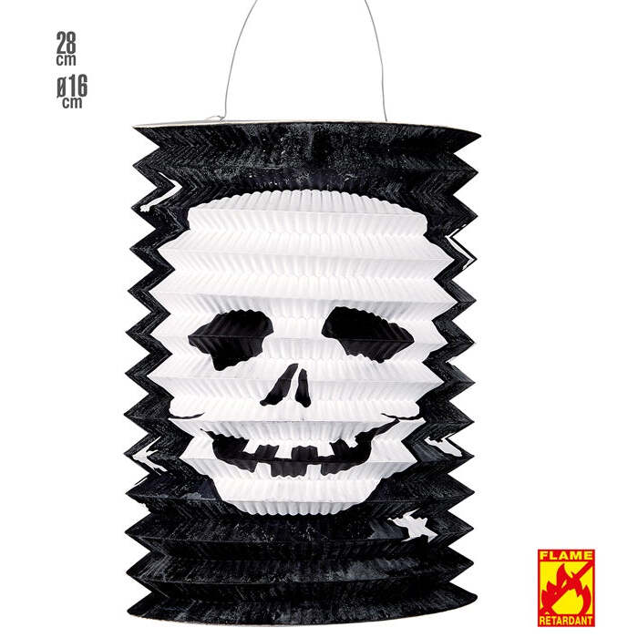 Skull Lantern Ø 16 Cm - H 28 Cm - Flame Retardant