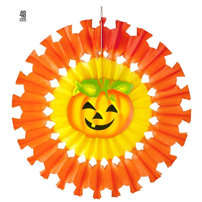 Pumpkin Paper Fan 48 Cm