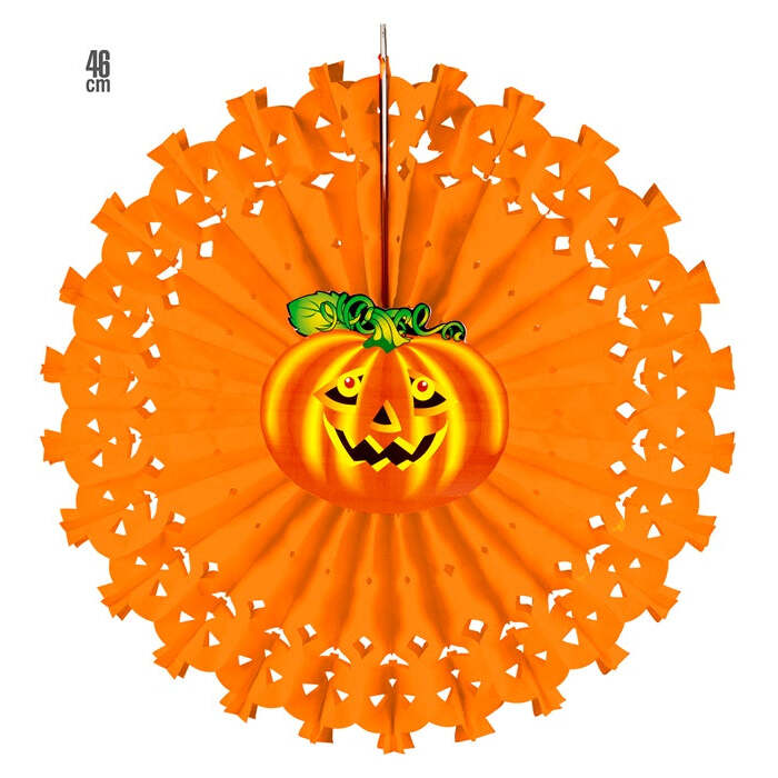 Pumpkin Paper Fan 46 Cm