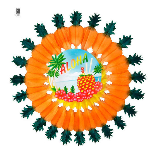 Pineapple Aloha Paper Fan 60 Cm