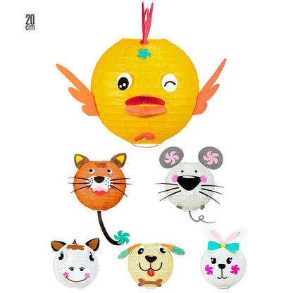 Animal Lampion Ø 20 Cm - 6 Styles Ass.