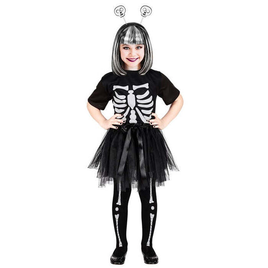 Skeleton  T-Shirt, Tutu, Skulls Head Bopper 