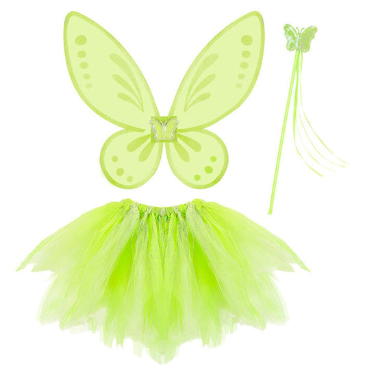 Green Magic Fairy  Tutu, Wings, Magic Wand 