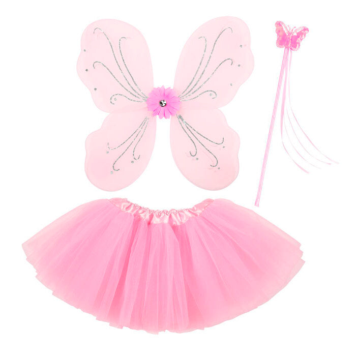 Pink Magic Fairy  Tutu, Wings, Magic Wand 