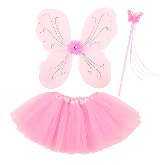 Pink Magic Fairy  Tutu, Wings, Magic Wand 