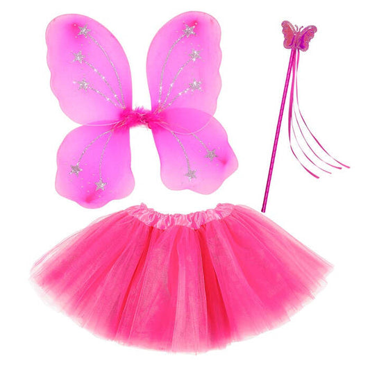 Hot Pink Magic Fairy  Tutu, Wings, Magic Wand 