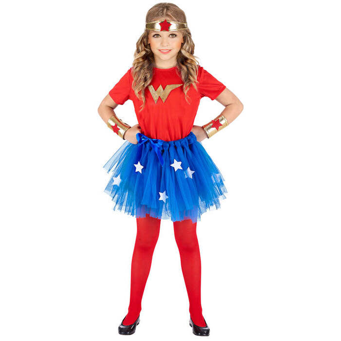 Wonder Girl  T-Shirt, Tutu, Headpiece, Cuffs 