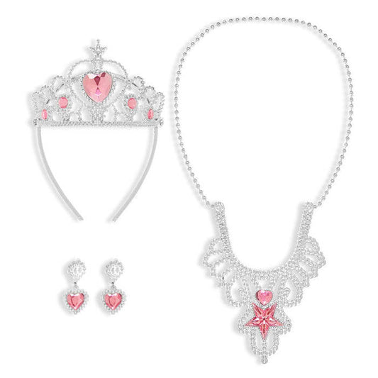Princess Jewelry Set  Tiara, Necklace, Earrings 