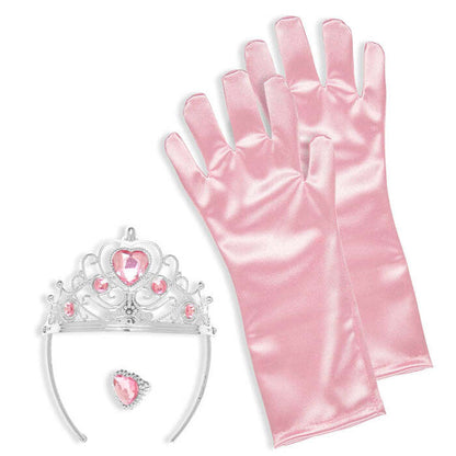 Pink Princess Set  Tiara, Gloves, Ring 