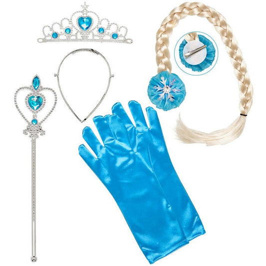 Snow Princess Set  Tiara, Plait, Gloves, Magic Wand 
