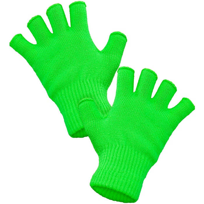 Neon Green Fingerless Gloves