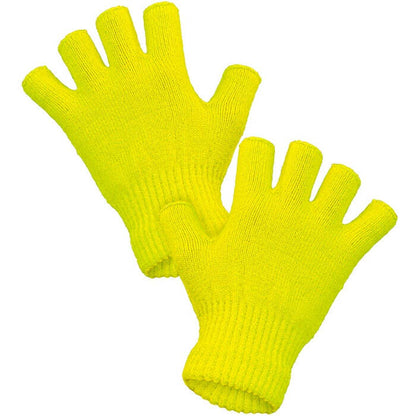 Neon Yellow Fingerless Gloves