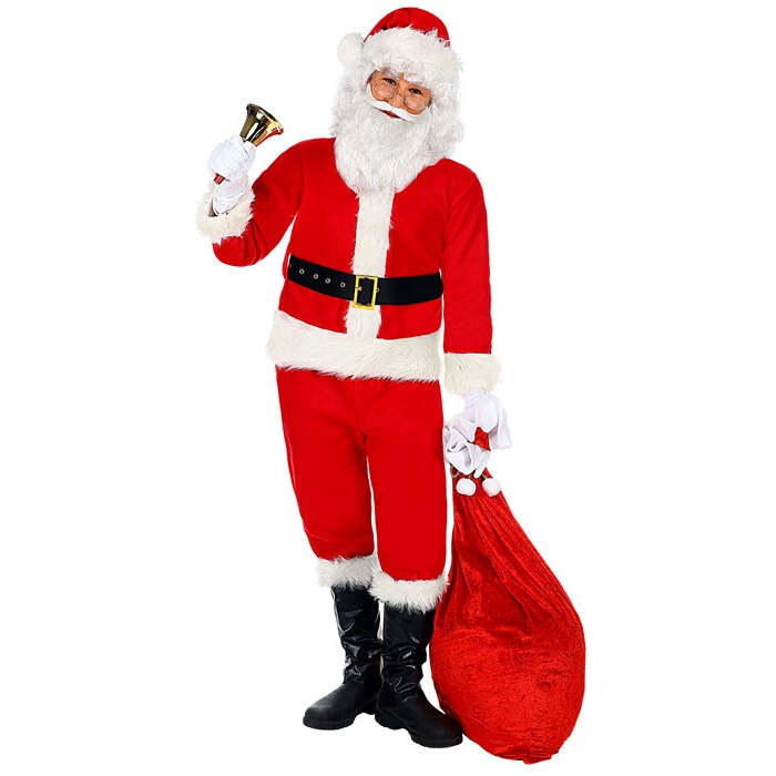 Santa Claus  Jacket, Pants, Belt, Boot Covers, Hat, Gloves 