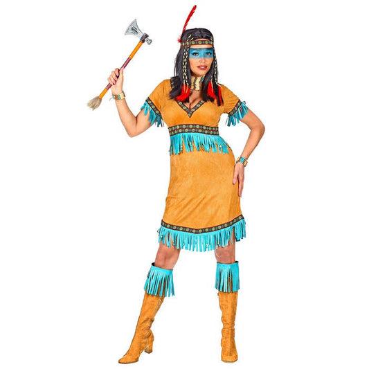 Native Indian  Dress, Headband With Feather 